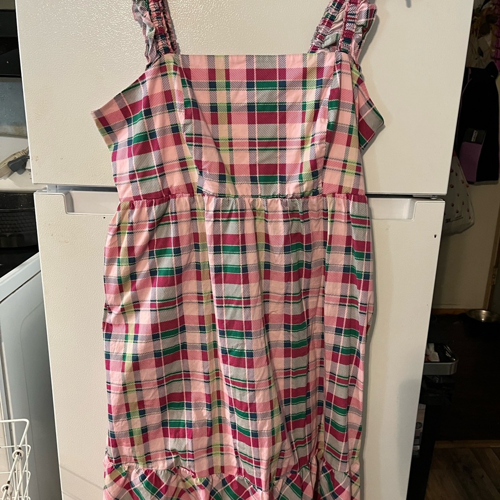 Torrid Pink and Green Plaid Mini Dress‎